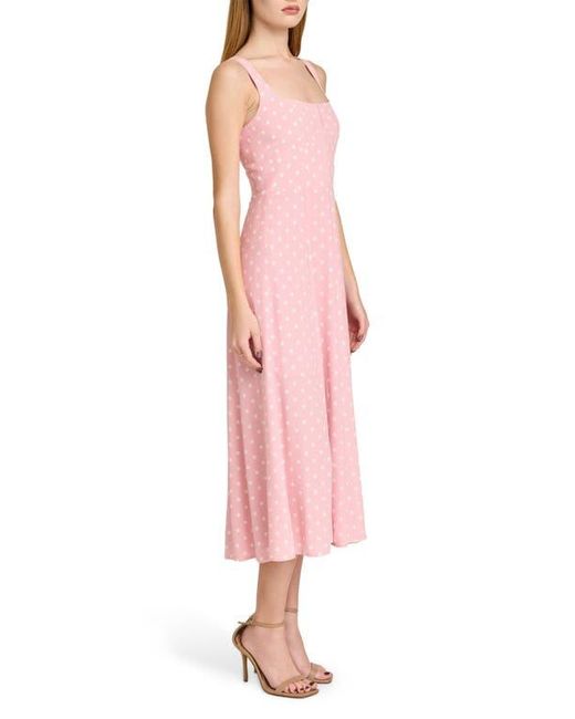 womens dress midi White Polka Dot Ruffle Midi Dress