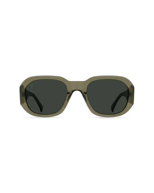 Raen Green Zouk Polarized Square Sunglasses