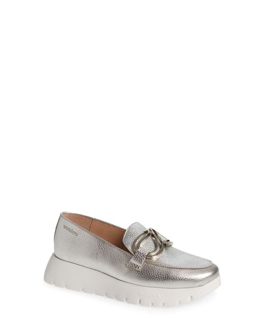 Wonders White Sidney Platform Loafer