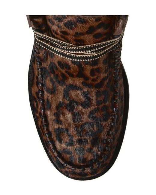 Rag & Bone Brown Cameron Genuine Calf Hair Lace-Up Boot