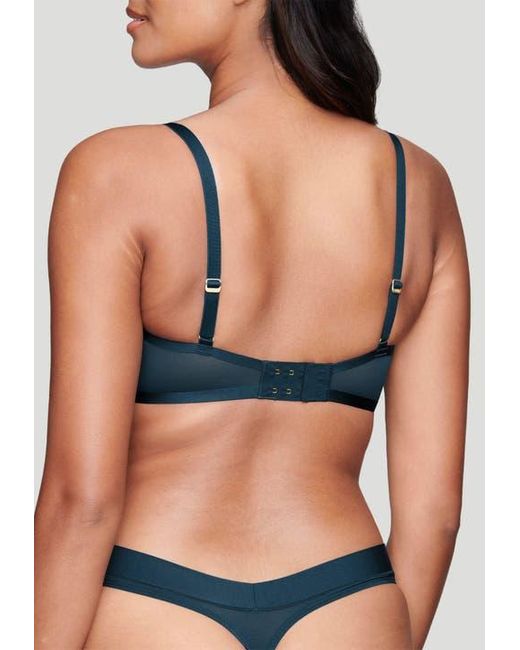CUUP Blue The Balconette Mesh Underwire Bra