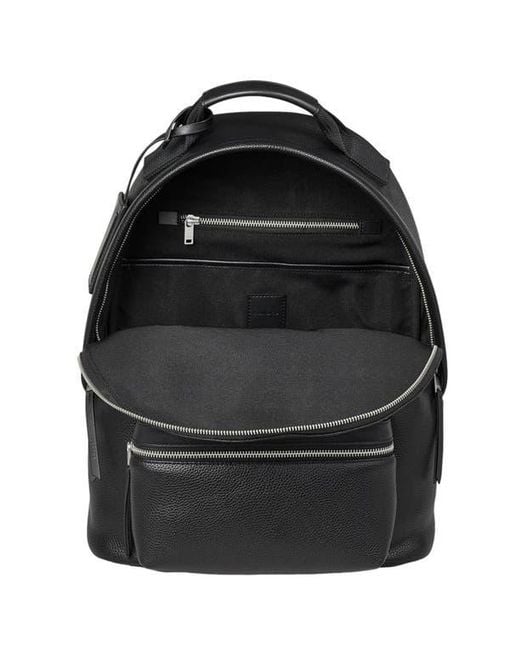 Sandro Black Coated Canvas Backpack for men