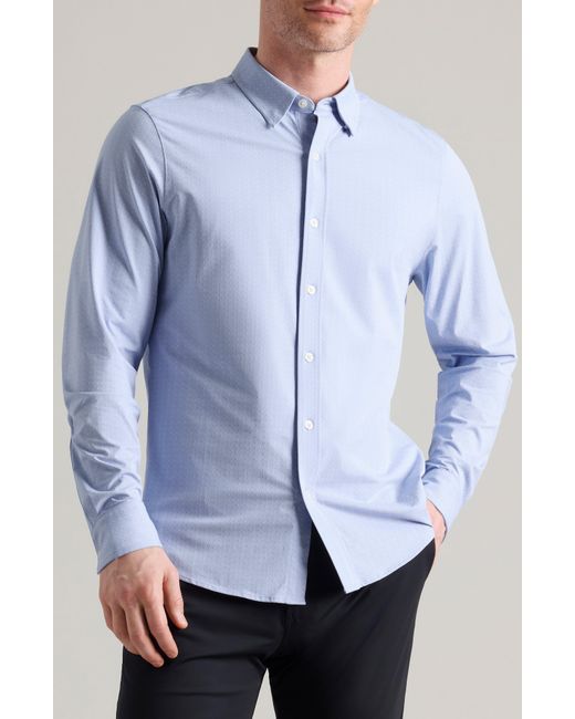 Rhone Blue Slim Fit Commuter Button-down Shirt for men