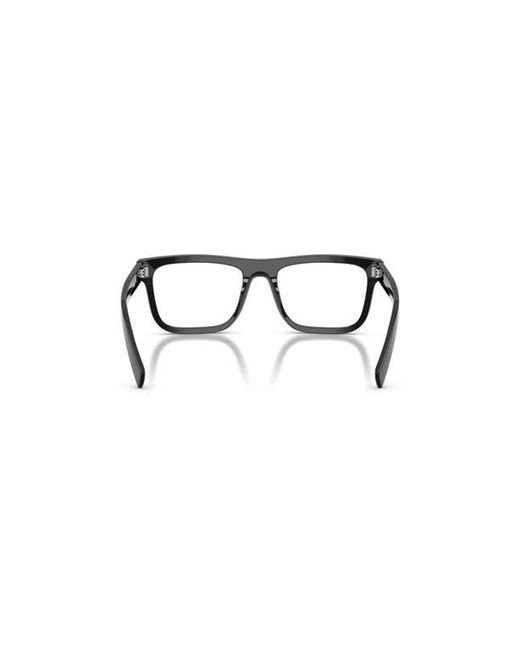 Prada Black 53Mm Rectangle Optical Glasses for men