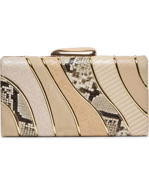 Dolce Vita Multi Panel Frame Clutch in Metallic | Lyst