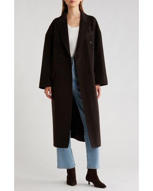 Reiss Black Lara Double Breasted Coat