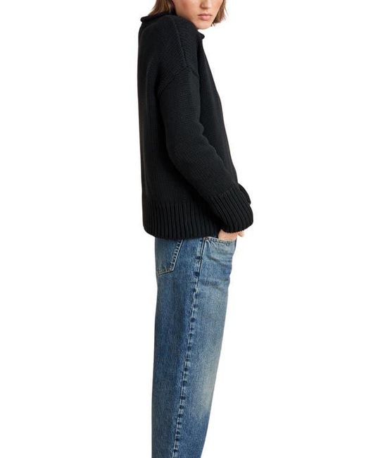 La Ligne Black Solid Marina Sweater