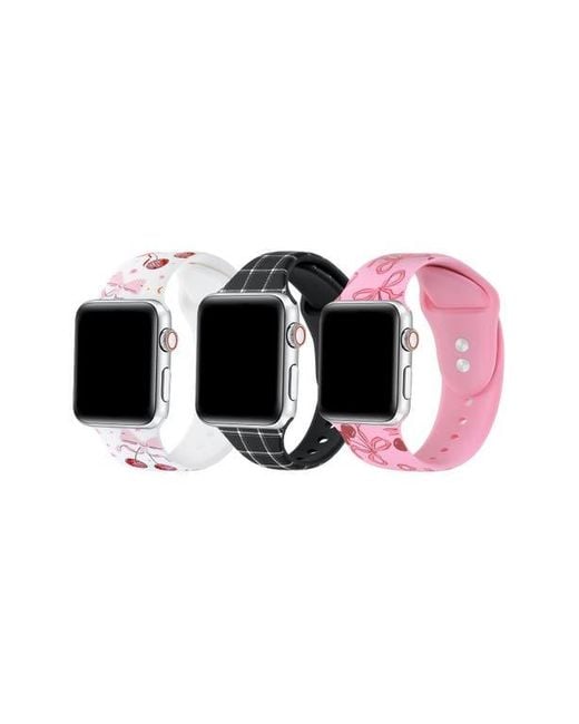 The Posh Tech Black 3-Pack Silicone Apple Watch Watchbands