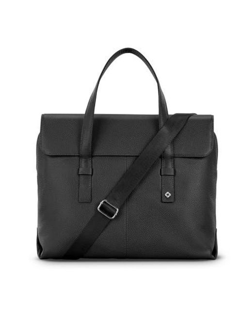 Samsonite Black Mobile Solution 2 Convertible Leather Briefcase