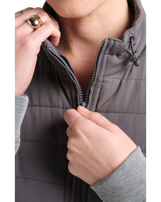 Travis Mathew Espresso Martini Quilted Jacket in Gray Lyst