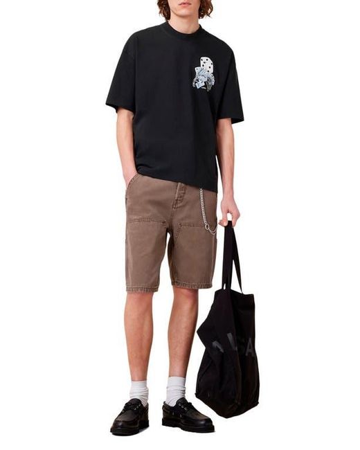AllSaints Black Dealt Short Sleeve Graphic T-Shirt for men