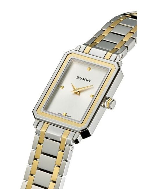 Balmain Metallic Eirini Two-Tone Bracelet Watch, 25Mm X 33Mm