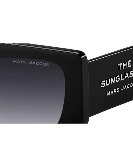 Marc Jacobs Black 53Mm Gradient Rectangular Sunglasses