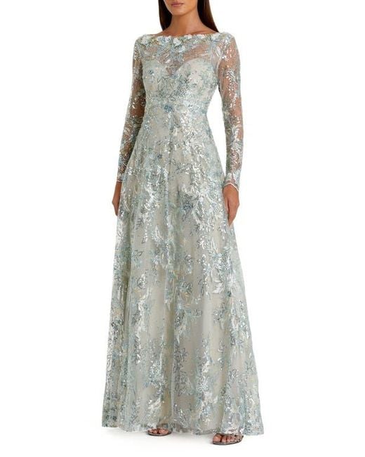 Mac Duggal Women's Gray Embellished Formal Evening Dress -  web.mtsn13ngawi.sch.id