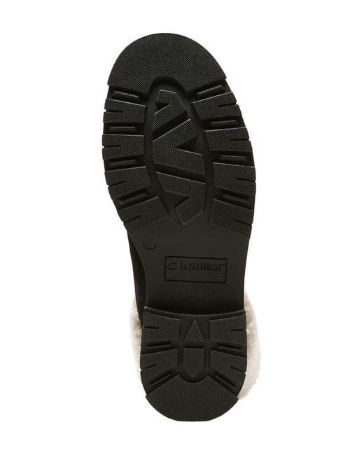 La Canadienne Black Dwayne Waterproof Genuine Shearling Cuff Bootie