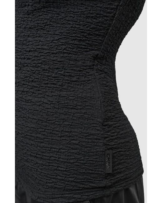 DKNY Black Textured T-Shirt