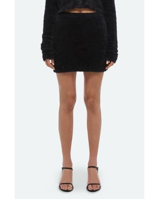 Helmut Lang Black Eyelash Miniskirt