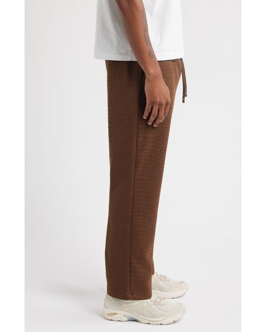 Saint Studio Brown Uno Texture Sweatpants for men