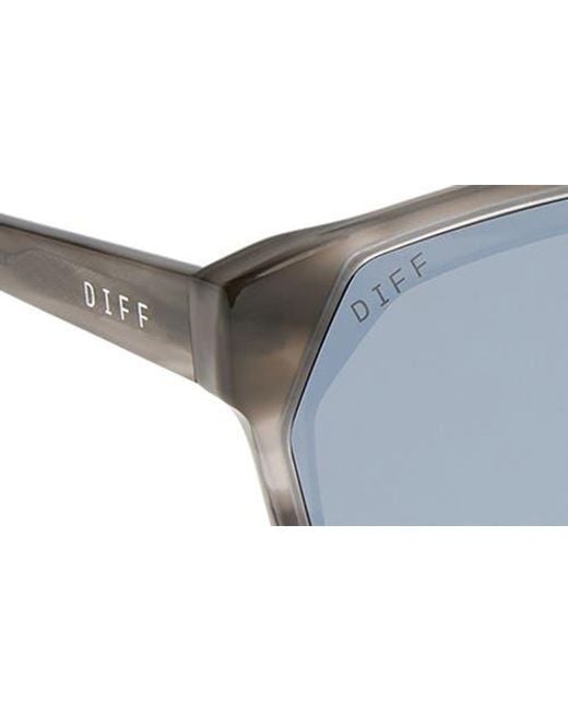 DIFF Blue Gia 62Mm Oversize Square Sunglasses