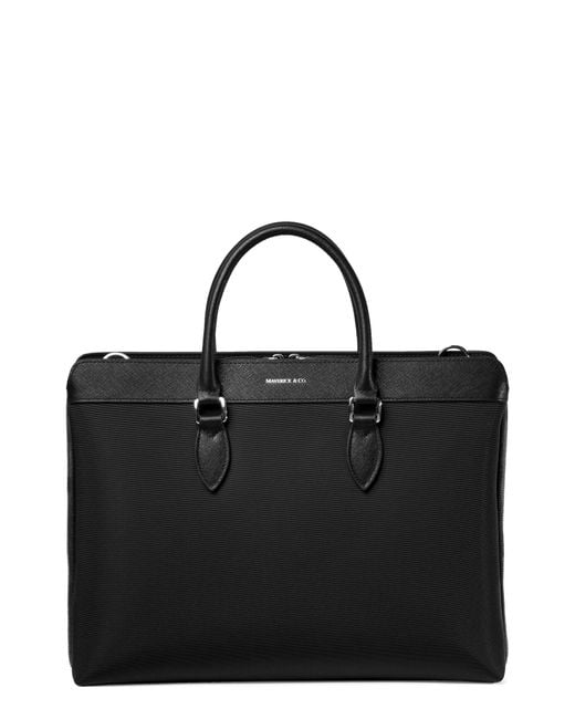 Maverick & Co Black Alpha Nylon Briefcase for men