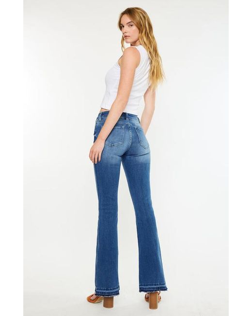 Kancan Blue Lurice Mid Rise Flare Jeans
