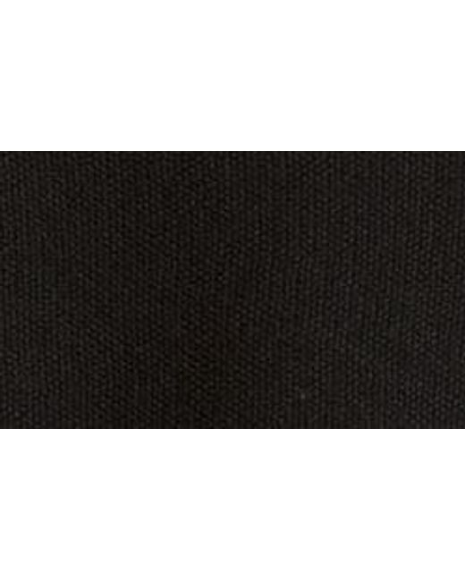 Eileen Fisher Black Jewel Neck Linen & Cotton Knit Top