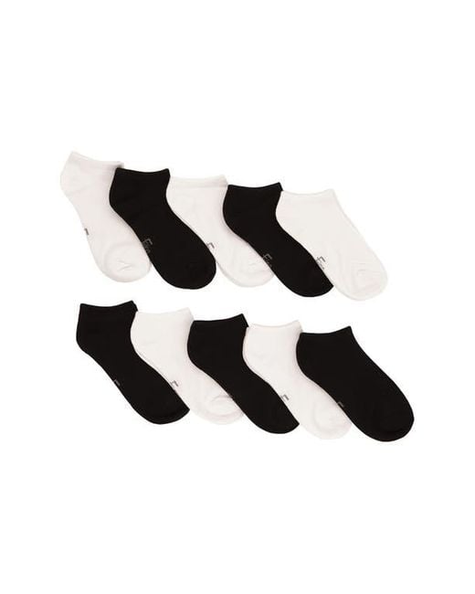 Felina Black Assorted 10-Pack No Show Socks