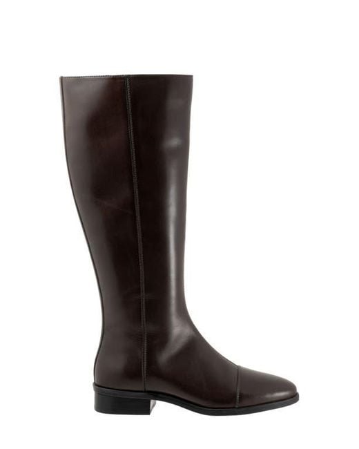 Trotters Black Alexis Cap Toe Knee High Boot