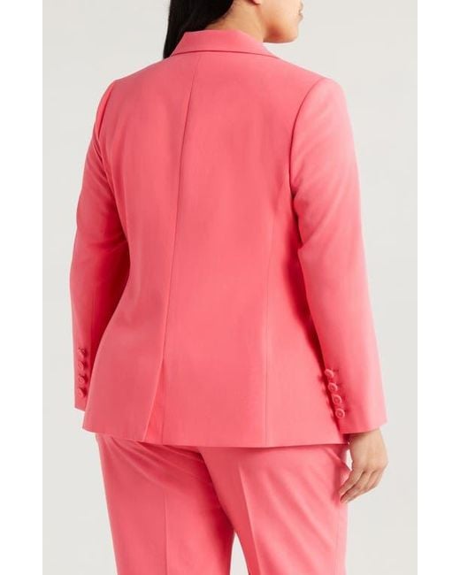 Tahari Pink One-Button Blazer