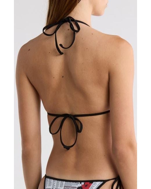 PacSun Black Corinne Triangle Bikini Top