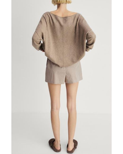 Mango Natural Stripe Pajama Shorts