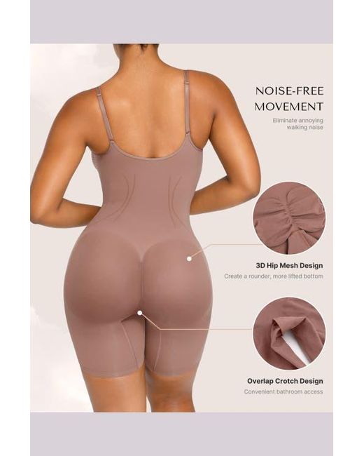 Shapellx Natural Seamless Mid-Thigh Full Shaping Bodysuit