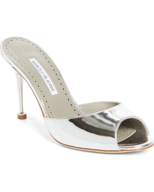 Manolo Blahnik Metallic Astucla Sandal