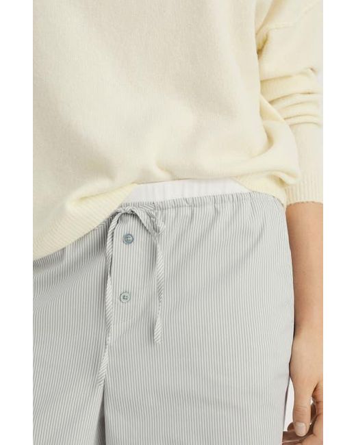 Mango Gray Stripe Pajama Pants