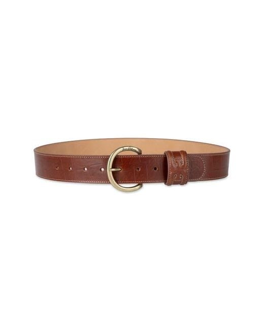 Sam Edelman Brown Rounded Buckle Belt