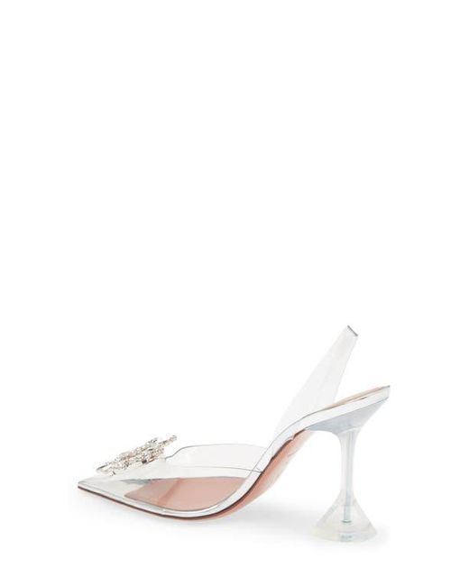 AMINA MUADDI White Begum Pointed Toe Slingback Pump