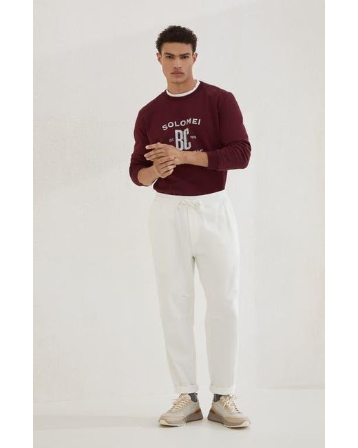 Brunello Cucinelli Purple Sweatshirt With Print for men