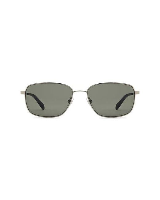 Fossil Gray 58Mm Rectangular Sunglasses for men