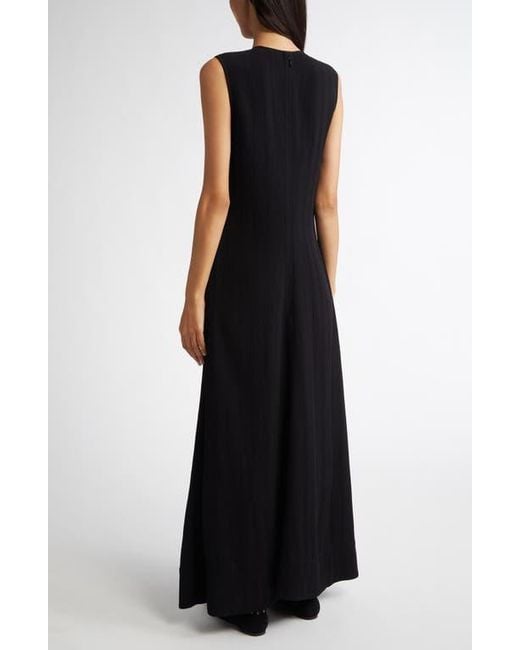 line and dot satin dress Polka Dot Satin Lace Maxi Dress – self-portrait-US main image 0