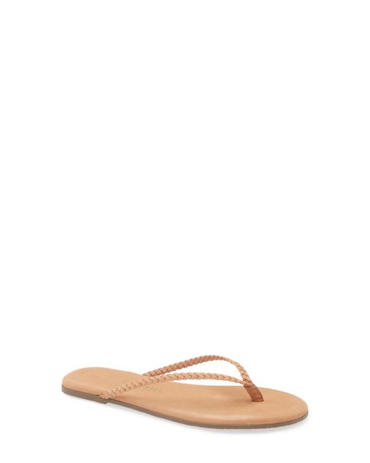 TKEES Pink Lily Braid Flip Flop