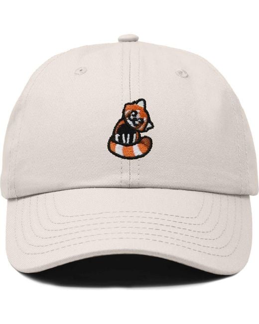 Alix White Panda Embroidered Dad Hat for men