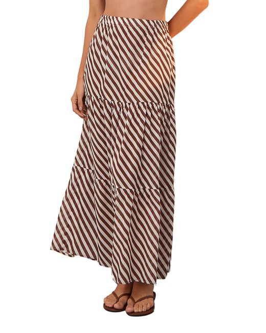 ViX Brown Boardwalk Helen Maxi Cover-up Skirt