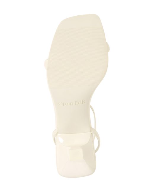 Open Edit White Taytum Ankle Strap Sandal