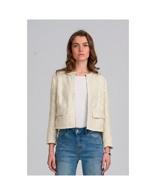 Elle Collection Gray Sequin Jacket
