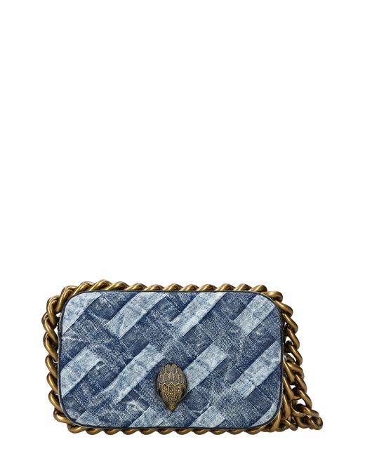 Kurt Geiger Small Kensington Denim Camera Crossbody Bag in Blue Lyst