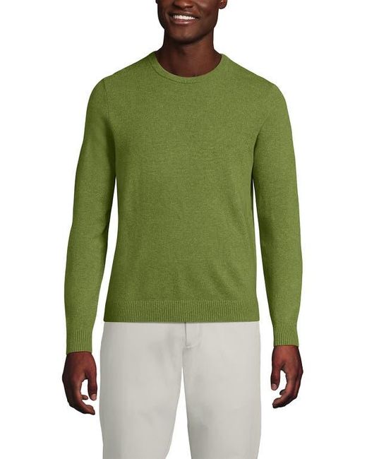 Lands' End Men's Green Fine Gauge Cashmere Sweater