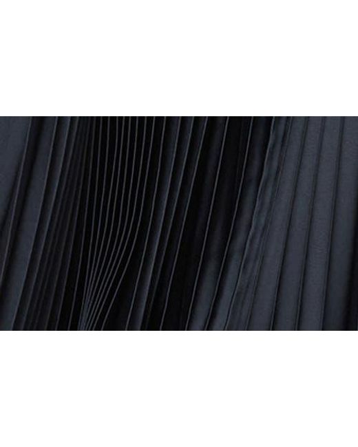 Astr Blue Pleated Drop Waist Dress