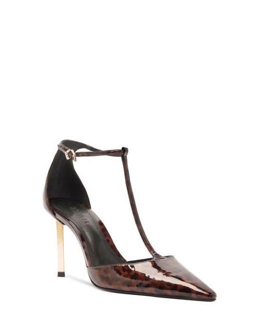 SCHUTZ SHOES White Allure Pointed Toe T-Strap Pump