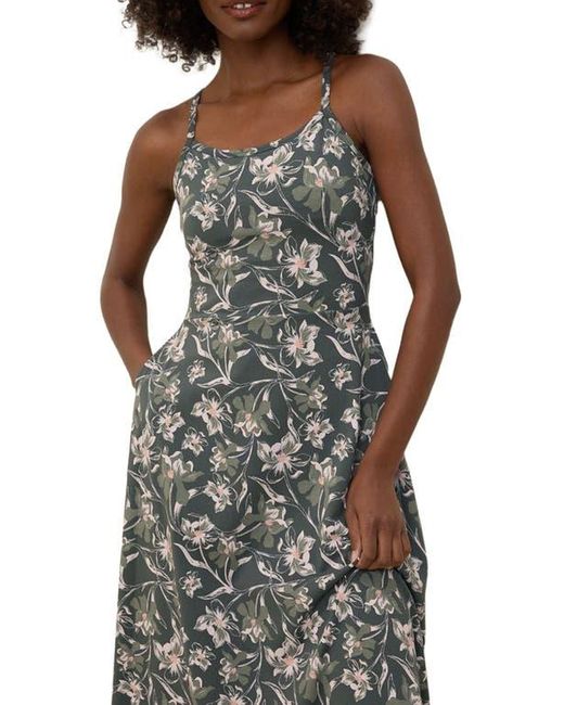 Pact Women's Natural Organic Cotton Fit & Flare Midi Dress