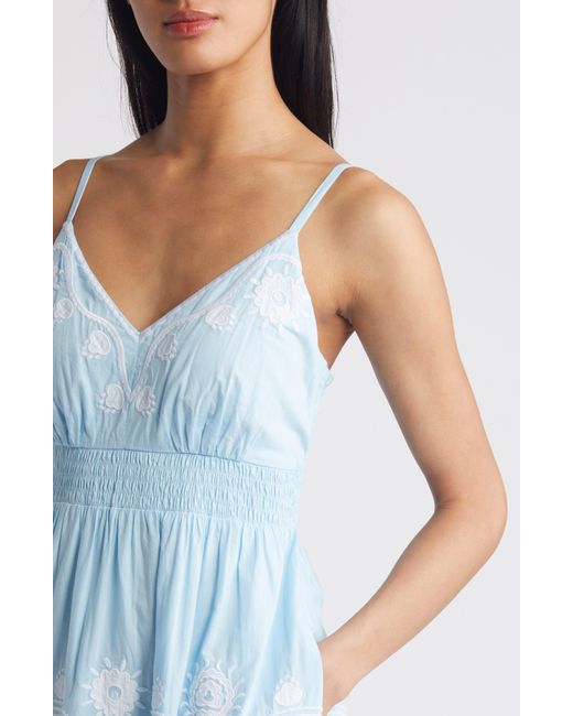 Lilly Pulitzer Blue Lilly Pulitzer Aviry Embroidered Cotton Midi Sundress